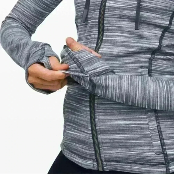 Lululemon Hooded Define Jacket *Nulu Space Dye Heathered Nocturnal Teal Sz8 EUC - Picture 6 of 9